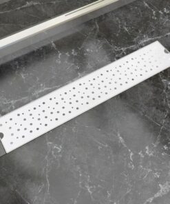 vidaXL Doucheafvoer rechthoekig bubbel 630x140 mm roestvrij staal