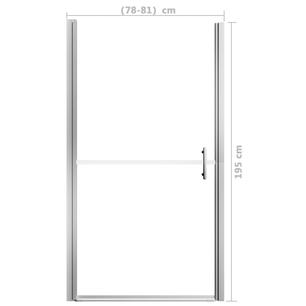 vidaXL Douchedeur 81x195 cm gehard glas - Afbeelding 5