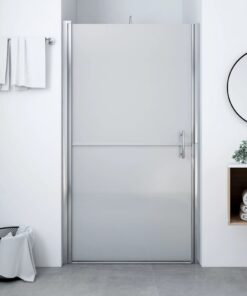 vidaXL Douchedeur mat 91x195 cm gehard glas