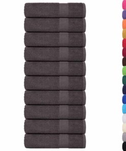 vidaXL Douchehanddoeken FROGN 10 st 70x140 cm 360 g/m² antraciet