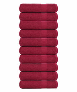 vidaXL Douchehanddoeken FROGN 10 st 70x140 cm 360 g/m² bordeaux