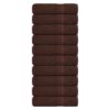 vidaXL Douchehanddoeken FROGN 10 st 70x140 cm 360 g/m² bruin