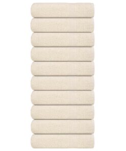 vidaXL Douchehanddoeken FROGN 10 st 70x140 cm 360 g/m² crème