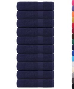 vidaXL Douchehanddoeken FROGN 10 st 70x140 cm 360 g/m² marineblauw