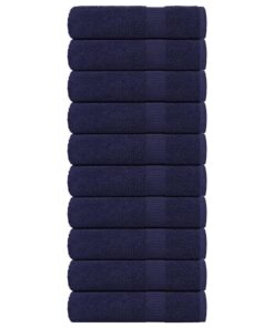vidaXL Douchehanddoeken FROGN 10 st 70x140 cm 360 g/m² marineblauw