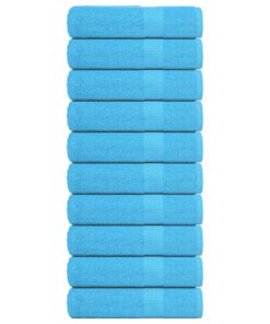 vidaXL Douchehanddoeken FROGN 10 st 70x140 cm 360 g/m² turquoise