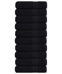 vidaXL Douchehanddoeken FROGN 10 st 70x140 cm 360 g/m² zwart