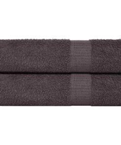 vidaXL Douchehanddoeken FROGN 2 st 70x140 cm 360 g/m² antraciet