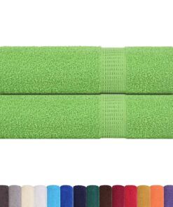 vidaXL Douchehanddoeken FROGN 2 st 70x140 cm 360 g/m² appelgroen