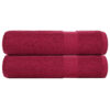 vidaXL Douchehanddoeken FROGN 2 st 70x140 cm 360 g/m² bordeaux