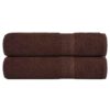 vidaXL Douchehanddoeken FROGN 2 st 70x140 cm 360 g/m² bruin