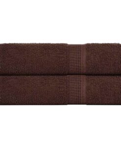 vidaXL Douchehanddoeken FROGN 2 st 70x140 cm 360 g/m² bruin