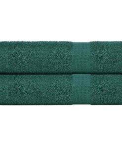 vidaXL Douchehanddoeken FROGN 2 st 70x140 cm 360 g/m² groen