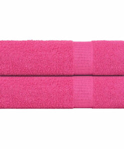 vidaXL Douchehanddoeken FROGN 2 st 70x140 cm 360 g/m² roze