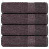 vidaXL Douchehanddoeken FROGN 4 st 70x140 cm 360 g/m² antraciet