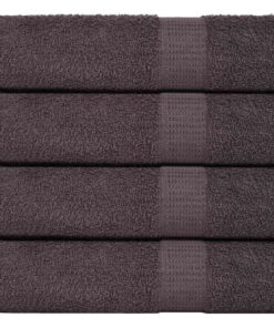 vidaXL Douchehanddoeken FROGN 4 st 70x140 cm 360 g/m² antraciet