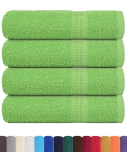 vidaXL Douchehanddoeken FROGN 4 st 70x140 cm 360 g/m² appelgroen