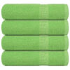 vidaXL Douchehanddoeken FROGN 4 st 70x140 cm 360 g/m² appelgroen