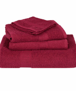 vidaXL Douchehanddoeken FROGN 4 st 70x140 cm 360 g/m² bordeaux
