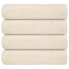 vidaXL Douchehanddoeken FROGN 4 st 70x140 cm 360 g/m² crème