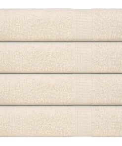 vidaXL Douchehanddoeken FROGN 4 st 70x140 cm 360 g/m² crème
