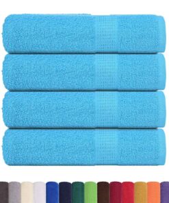 vidaXL Douchehanddoeken FROGN 4 st 70x140 cm 360 g/m² turquoise