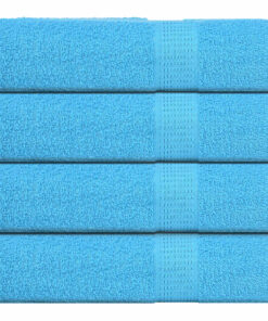 vidaXL Douchehanddoeken FROGN 4 st 70x140 cm 360 g/m² turquoise
