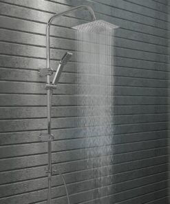 vidaXL Douchekoppenset dubbel met handdouche roestvrij staal