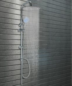 vidaXL Douchekoppenset dubbel met handdouche roestvrij staal