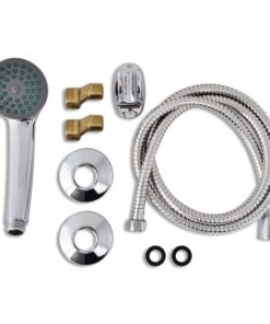 vidaXL Douchekraan set tweeknops chroom