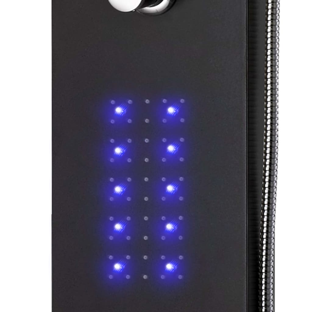 vidaXL Douchepaneel 20x44x130 cm aluminium zwart - Image 4