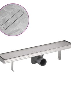 vidaXL Doucheputje rechthoekig 530x140mm roestvrij staal