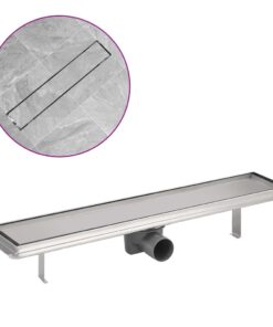 vidaXL Doucheputje rechthoekig 630x140 mm roestvrij staal