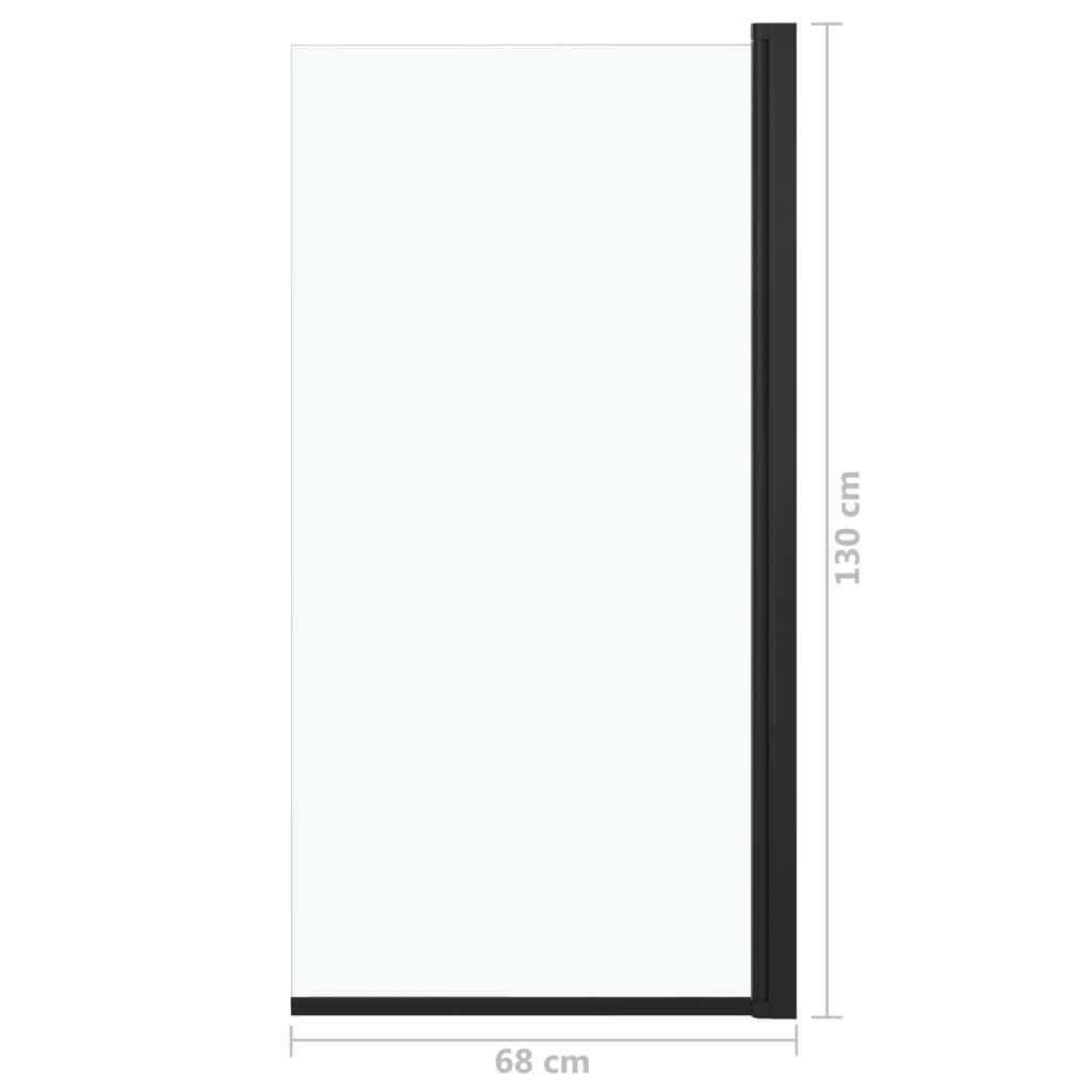 vidaXL Douchewand 68x130 cm ESG zwart - Image 5