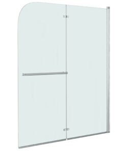 vidaXL Douchewand inklapbaar 2 panelen 120x140 cm ESG
