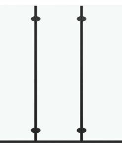 vidaXL Douchewand inklapbaar 3 panelen 130x138 cm ESG zwart