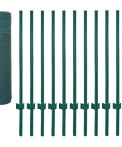 vidaXL Draadgaashek met palen 25x0