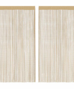 vidaXL Draadgordijnen 100x250 cm beige 2 st