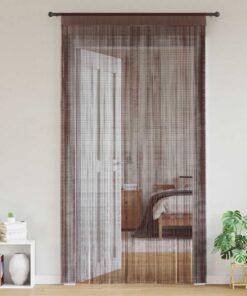 vidaXL Draadgordijnen 100x250 cm bruin 2 st