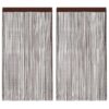 vidaXL Draadgordijnen 100x250 cm bruin 2 st