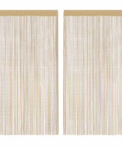vidaXL Draadgordijnen 140x250 cm beige 2 st