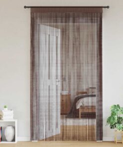 vidaXL Draadgordijnen 140x250 cm bruin 2 st