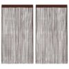 vidaXL Draadgordijnen 140x250 cm bruin 2 st
