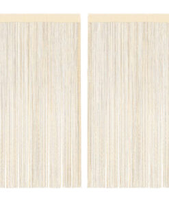 vidaXL Draadgordijnen 140x250 cm crème 2 st