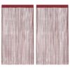 vidaXL Draadgordijnen 140x250 cm wijnrood 2 st