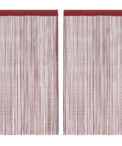 vidaXL Draadgordijnen 140x250 cm wijnrood 2 st