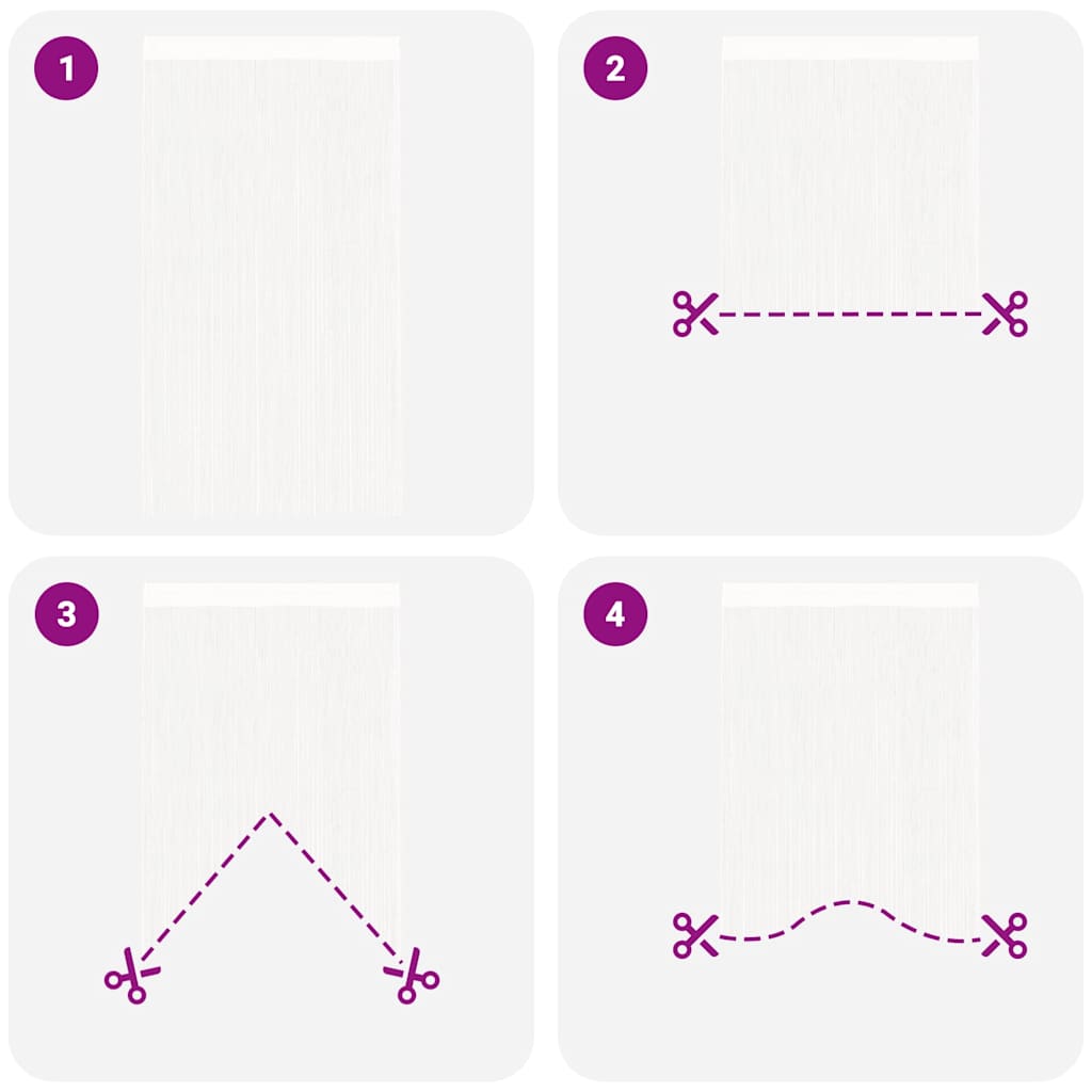 vidaXL Draadgordijnen 2 st 140x250 cm wit - Image 6