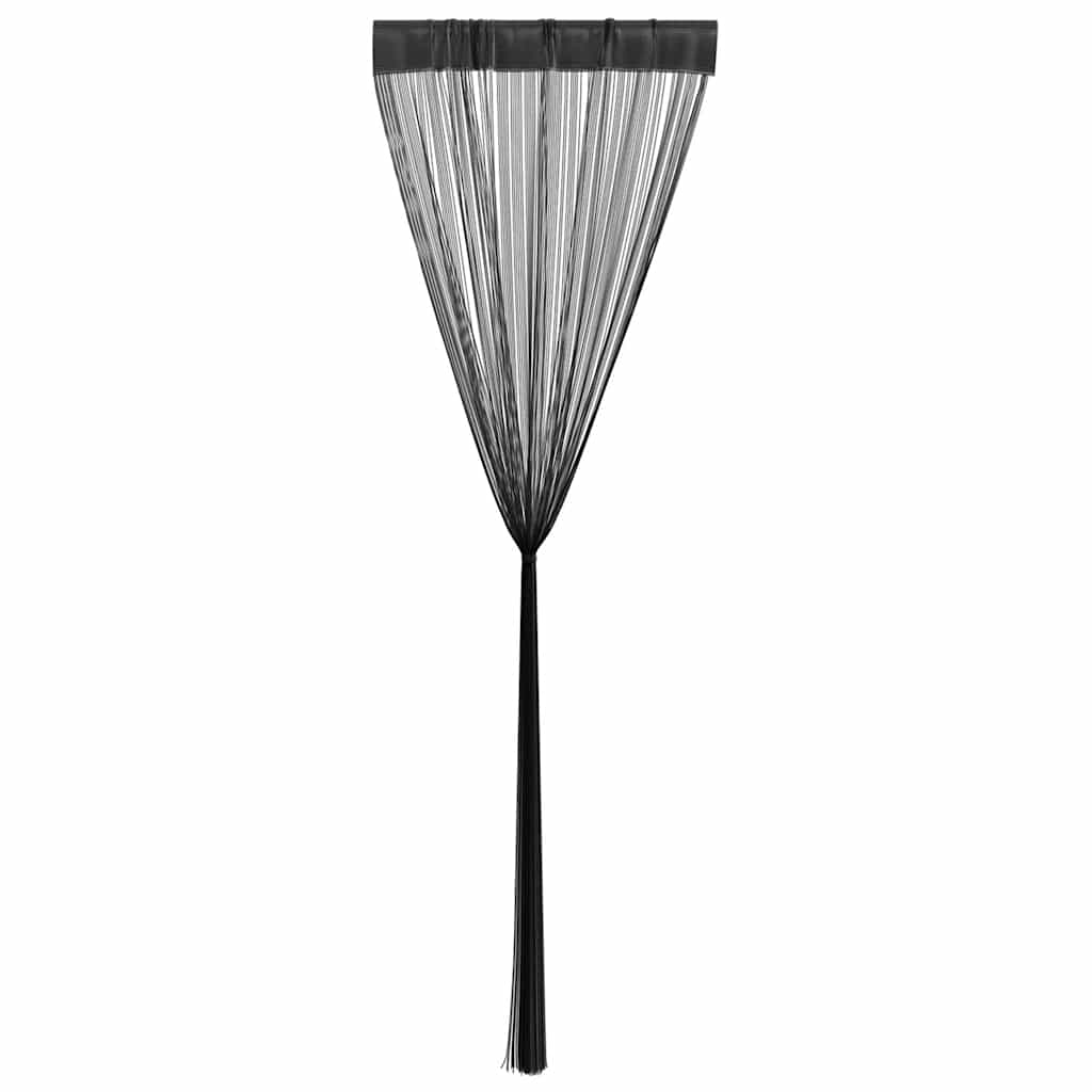 vidaXL Draadgordijnen 2 st 140x250 cm zwart - Image 4