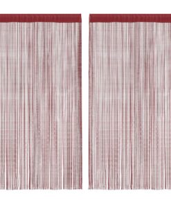 vidaXL Dradengordijnen 100x250 cm wijnrood 2 st