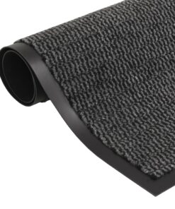 vidaXL Droogloopmat rechthoekig getuft 120x180 cm antraciet